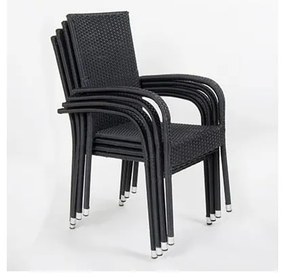 Paris fekete műrattan kerti szék - Bonami Essentials