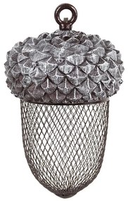 Felakasztható makk alakú madáretető, ráccsal