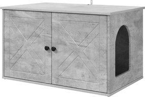 vidaXL Macska Ház Beton 85 x 55 x 50 cm Faanyag