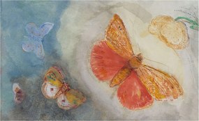 Fotótapéta Flizelin Tapéta Hálószobába és Nappaliba Színes pillangók 416x254