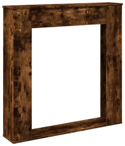 füstös tölgy színű szerelt fa kandallóburkolat 100x20x100 cm