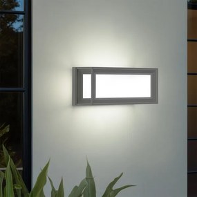 Brilagi - LED kültéri fali lámpa mozgásérzékelővel PARKER LED/12W/230V szürke IP44