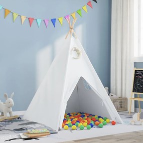 Gyermek Teepee Sátor Hordtáskával Őszibarack &amp; Játék Labda Fehér