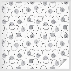 Öntapadós ablak furnér az adatvédelem érdekében Szürke kerekek 100x100