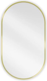 Mexen Loft ovális fürdőszobai tükör 80 x 45 cm, arany kerettel - 9851-080-045-000-50