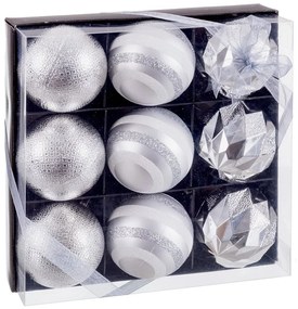 Karácsonyfadísz készlet 9 db-os ø 6 cm – Casa Selección