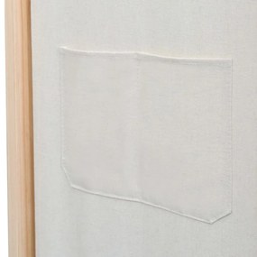 krémszínű 3-paneles szövetparaván 120 x 170 x 4 cm