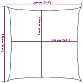 homokszínű 100% poliészter oxford szövet napvitorla 2,5x2,5 m