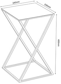 Virágállvány 40x24 cm arany