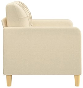 kétszemélyes krémszínű szövetkanapé 120 cm