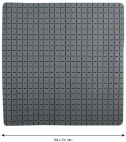 Spirella QUADRO Premium csúszásgátló zuhanytálca, szürke, 54 x 54 cm