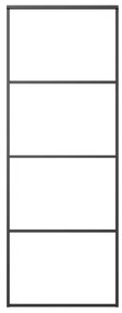 ESG üveg és alumínium tolóajtó fémszerelvény-szettel 76x205 cm