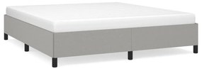 vidaXL ágykeret matrac nélkül Világosszürke Super King szövet
