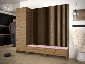 Előszoba Esmaldos VI (artisan tölgy + fekete + rózsaszín) . 1104721