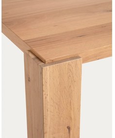 Natúr színű étkezőasztal tölgyfa dekorral 110x220 cm Deyanira – Kave Home