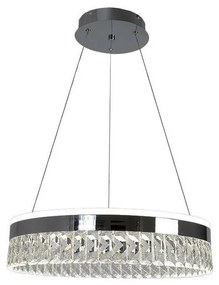 LED Dimmelhető csillár zsinóron LED/90W/230V 3000-6500K króm + távirányítás