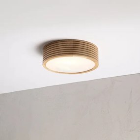 LINARO fürdőszobai mennyezeti lámpatest, 2xE27/15W/230V, IP54, tölgy, átmérő 27 cm