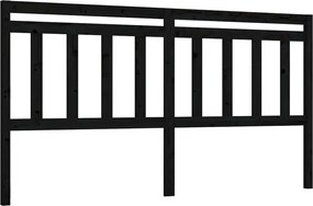 vidaXL fekete tömör fenyőfa ágyfejtámla 186 x 4 x 100 cm