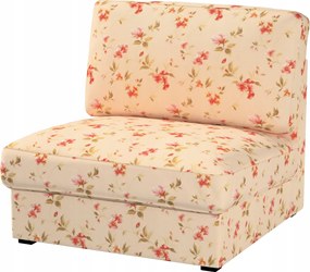 Kivik összecsukható fotelhuzat Ikea virágok krémszínű háttérrel