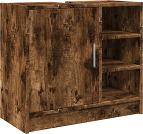 vidaXL füstös tölgy színű szerelt fa mosdószekrény 63 x 29 x 55 cm