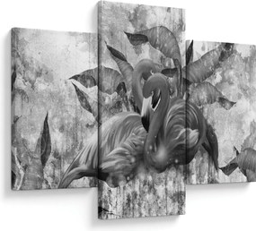 Kép - Flamingók graffiti (90x60 cm)