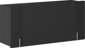 Malmi függesztett komód 150 cm háromajtós - matt fekete / arany