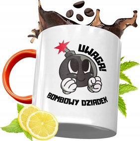 Narancssárga Bögre Nagypapának Ajándék fényképes nyomtatással