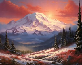 Poszter 50x40cm A hajnali fény csúcsai