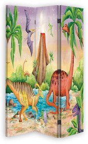 Gario Paraván Színes dinoszauruszok a tónál Méret: 110 x 170 cm, Kivitelezés: Klasszikus paraván