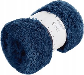 Yeti foteltakaró 70x150 szőrme szerkezetű, sötétkék