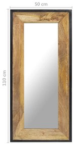 tömör mangófa tükör 110 x 50 cm