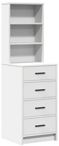 Öltözködőasztal fiókkal 2 pcs Fehér 50 x 41 x 135 cm Faanyag