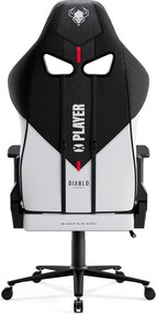 Diablo X-Player 2.0 szövet gamer szék Átlagos méret: fehér-fekete Diablochairs