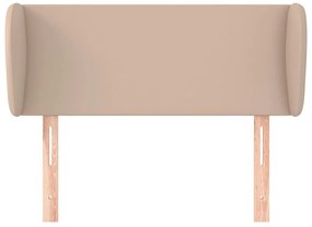 cappuccino műbőr szárnyas fejtámla 103x23x78/88 cm