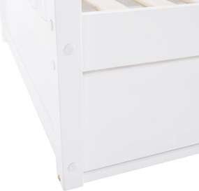 Montessori ágy, 90x200, fehér, tömör, BIANKA