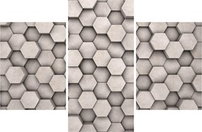 Kép - Hatszögek beton kivitelben (90x60 cm)