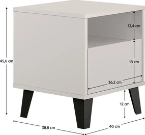 Éjjeliszekrény, cashmere, BOGAN NEW 1S