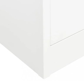 fehér acél irodai szekrény 90 x 40 x 180 cm