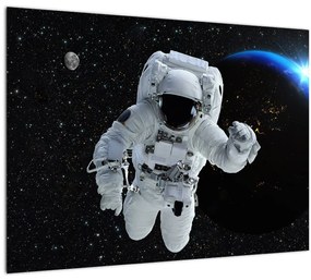 Kép - űrhajós az űrben (üvegen) (70x50 cm)