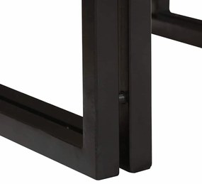 Fürdőszobai polc polcokkal 60 x 50 x 23 cm Tömör mangófa és vas