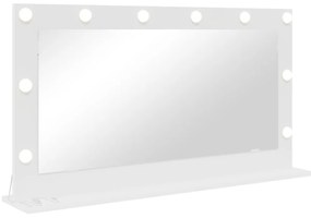 LED világítással ellátott tükör Fehér 100x55x18 cm