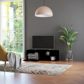 fekete szerelt fa TV-szekrény 120 x 34 x 37 cm