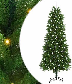 vidaXL Karácsonyfa 300 LED-del állvánnyal Zöld 240 cm PE