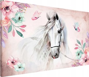 Vászonkép Gyerekszoba falikép Pasztell ló 80x120cm