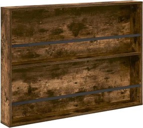 vidaXL Magazin állvány Füstölt tölgy 100 x 12 x 70 cm Faanyag