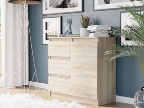 R-80-S3 fiókos komód 80 cm-es fiókokkal - különböző színváltozatokban sonoma