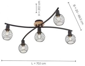 Leuchten Direkt 15925-79 - Felületre szerelhető csillár EUGEN 5xE14/40W/230V