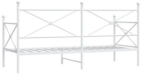 fehér acél kanapéágy matrac nélkül 75 x 190 cm