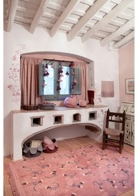 Rózsaszín mosható kézi szövésű pamut gyerek szőnyeg 140x210 cm English Garden Ash Rose – Lorena Canals