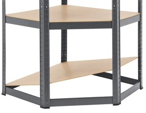 Juskys Sarokpolc - 160x75x40-75 cm - szürke